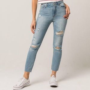 Denim Cropped Mom Jeans RSQ